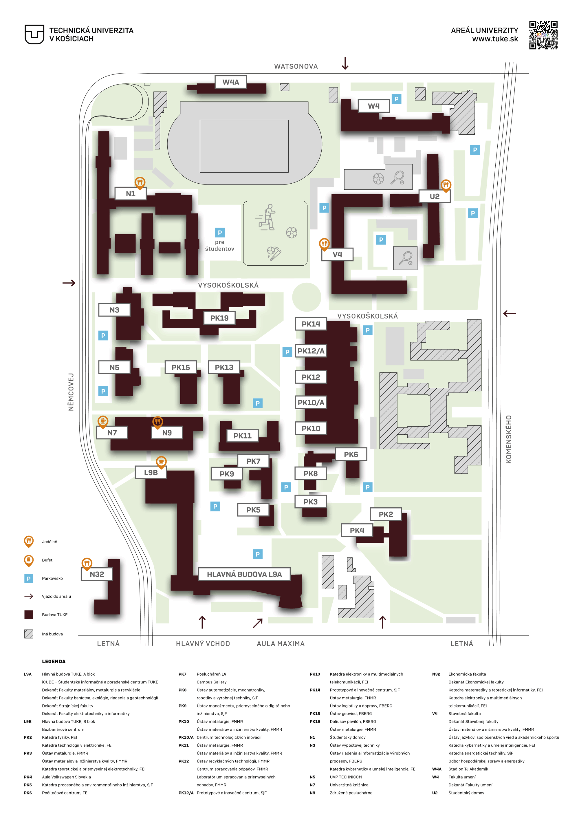 TUKE Campus Map